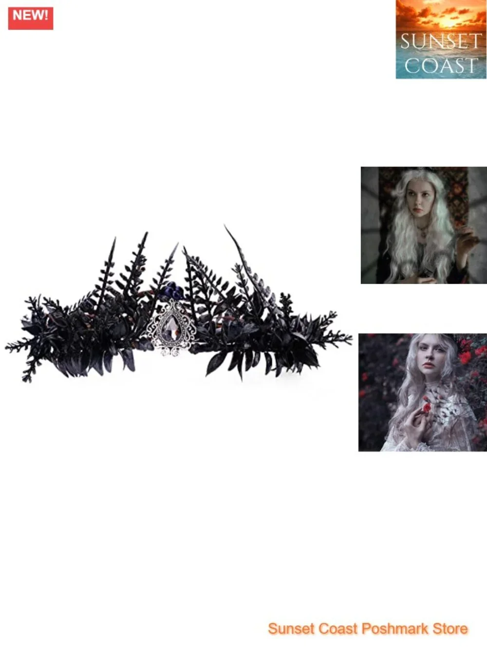 Handmade Gothic Flower Crown Twig Tiara Headpiece for Men Women Halloween